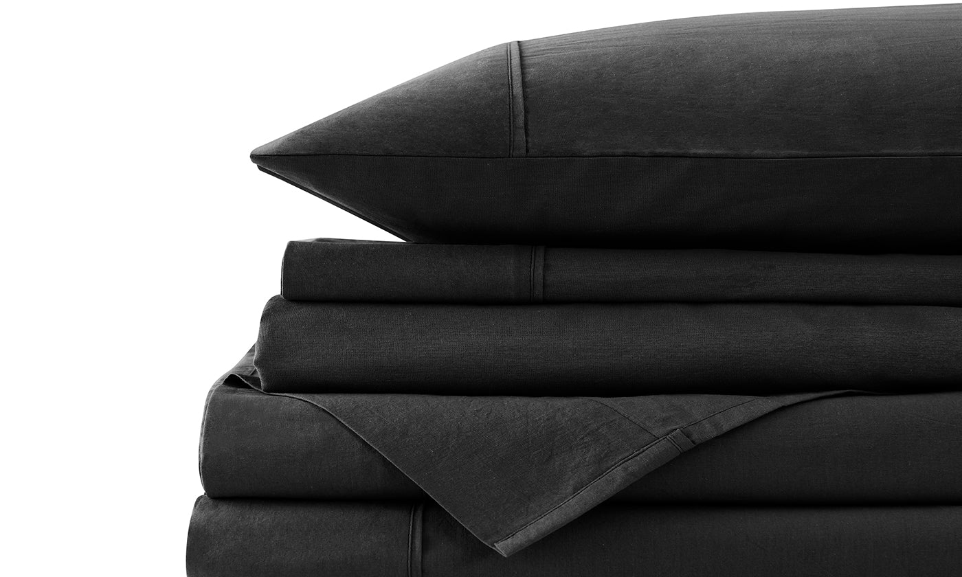 Royal Comfort Vintage Washed 100% Cotton Quilt Cover Set Bedding Ultra Soft - Queen - Charcoal