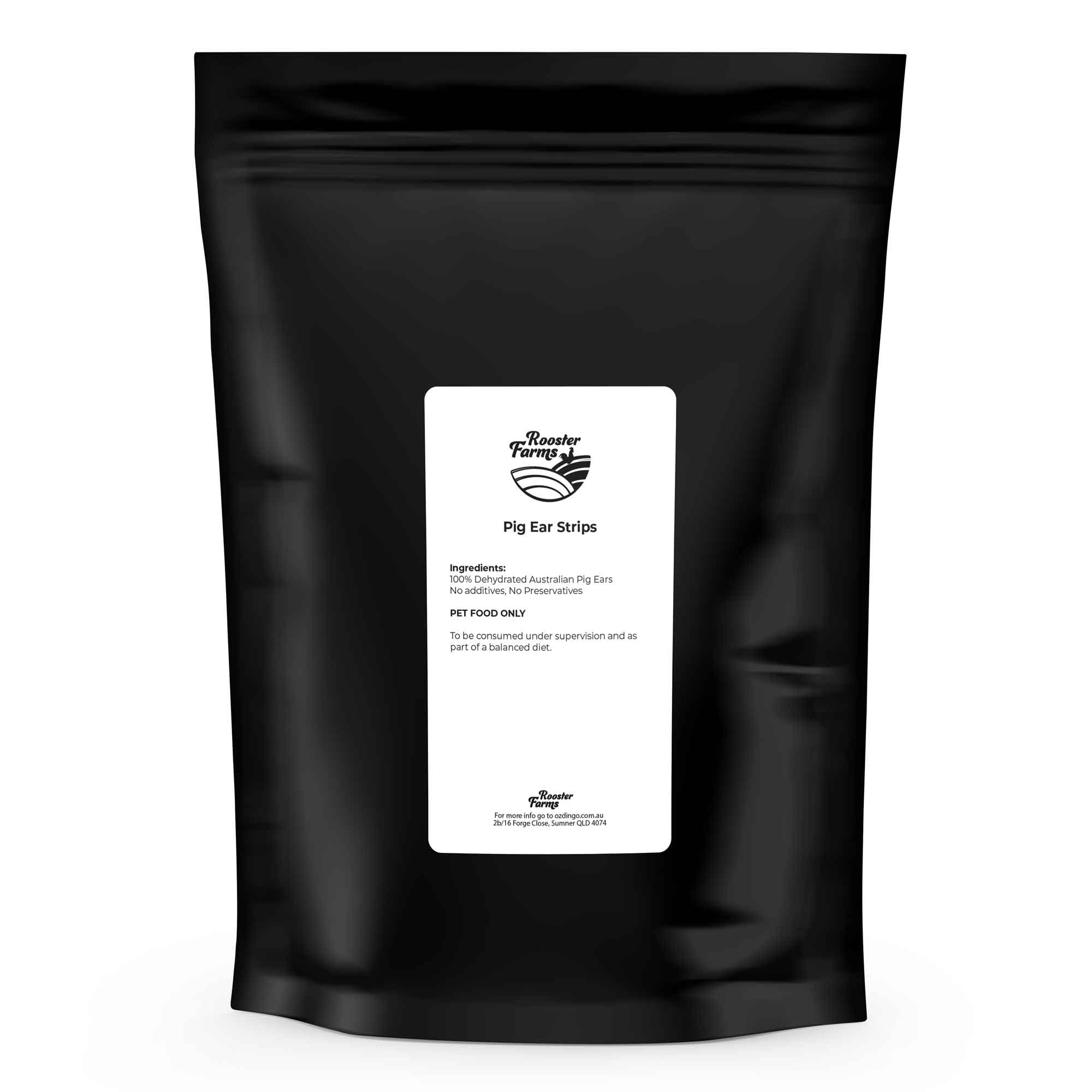 1Kg Dog Treat Pig Ear Strips - Dehydrated Australian Healthy Puppy Chew