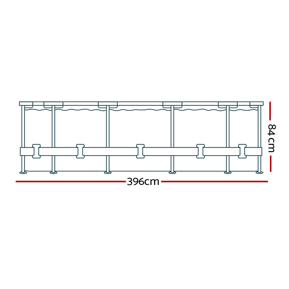 Bestway Swimming Pool Above Ground Filter Pump Steel Pro™ Frame Pools 3.96M