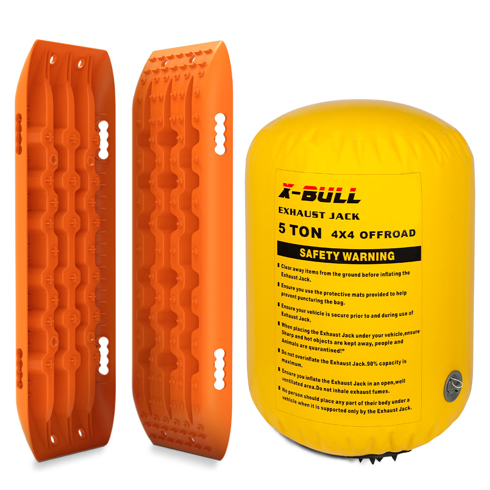 X-BULL Exhaust Jack Air Jack Rescue Kit/ 2PCS Recovery Tracks Boards 4x4 4WD Gen2.0