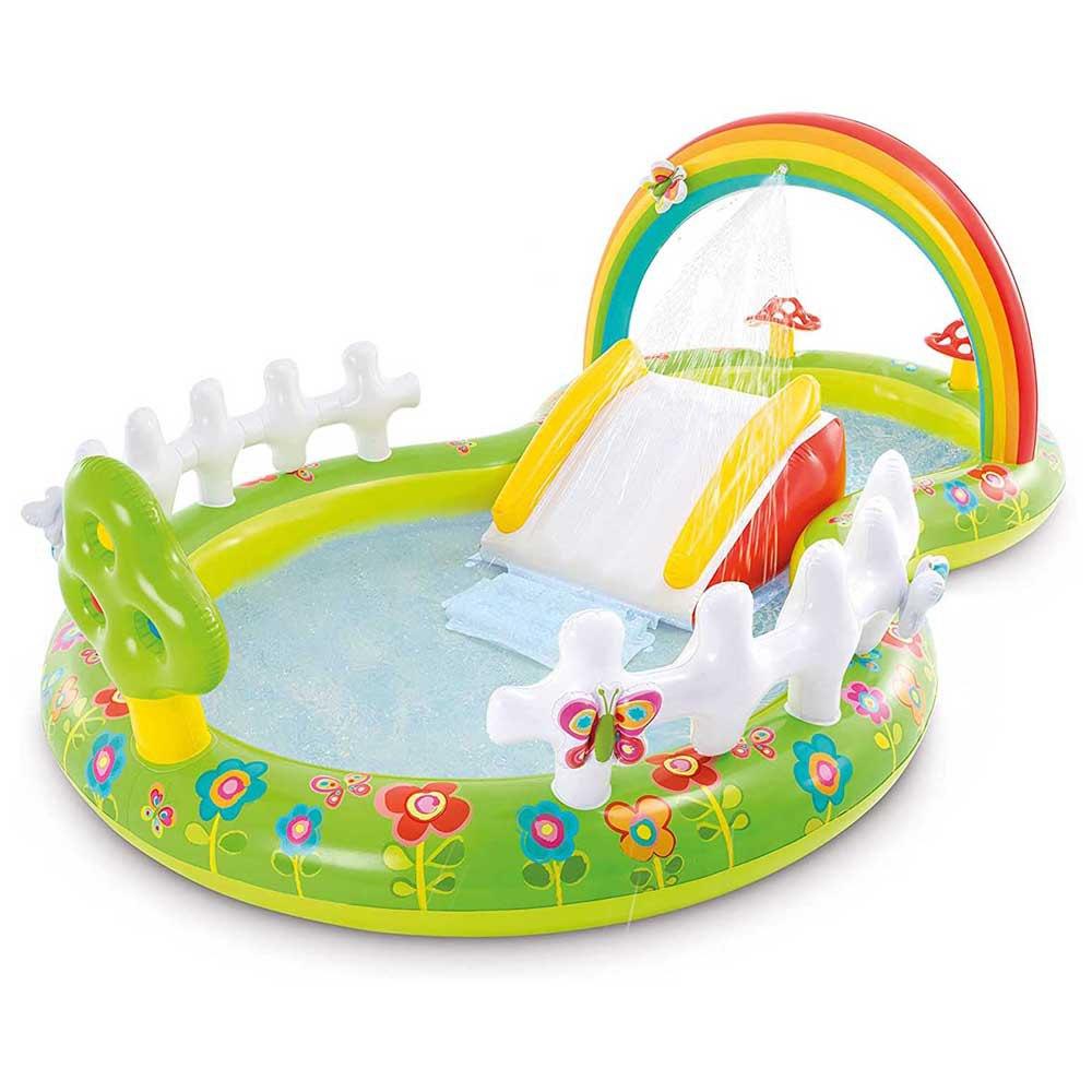 INTEX Colorful Inflatable My Garden Water Filled Play Center with Slide 57154NP