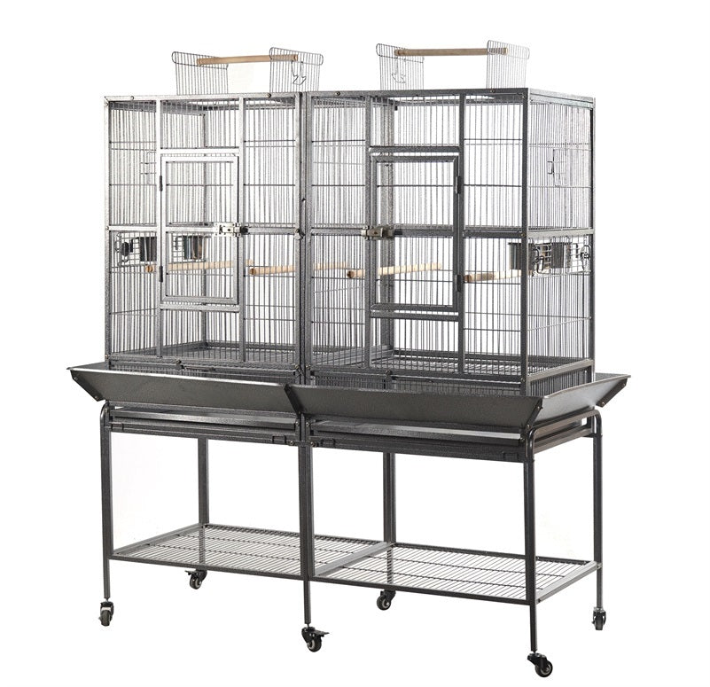 YES4PETS XL 184 cm Bird Cage Pet Parrot Aviary Perch Castor Wheel Removable Divider
