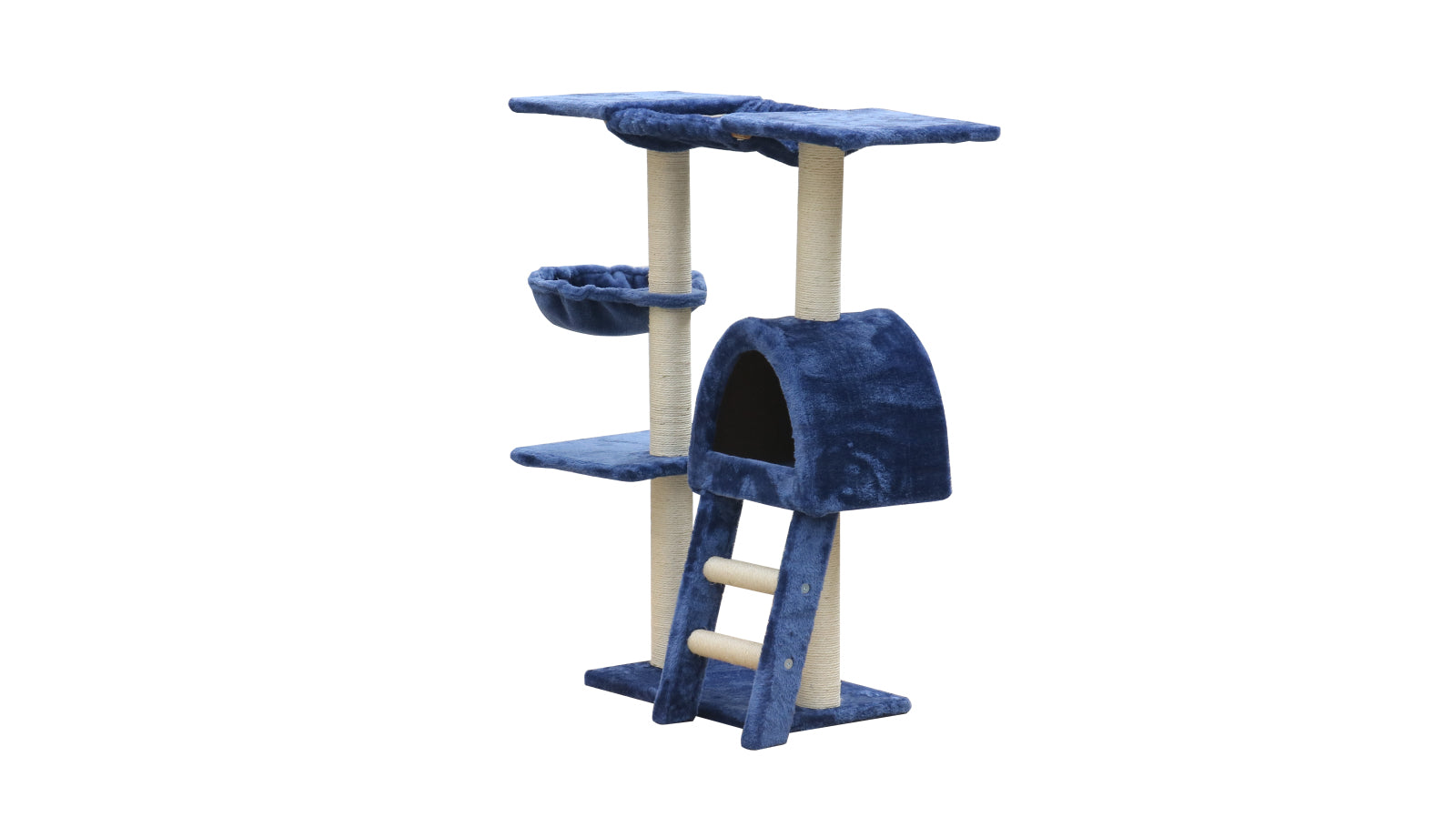 YES4PETS 100 cm Blue Cat Scratching Post Tree Scratcher House