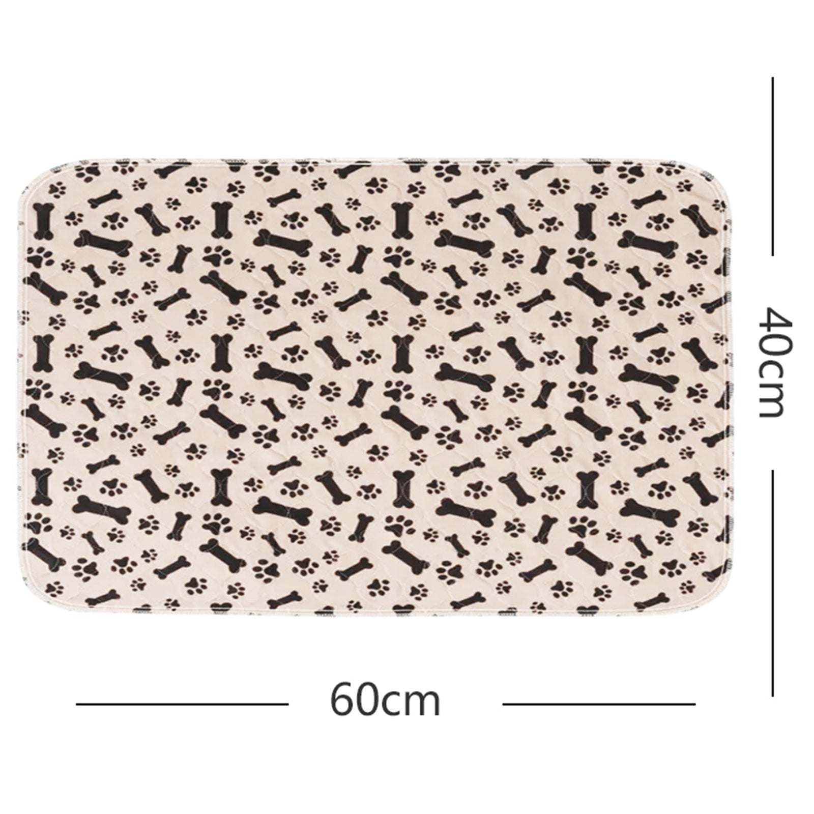 Pawfriends Washable Pet Dog Pee Pad Reusable Cat Puppy Training Wee Absorbent Mat Bed 40x60
