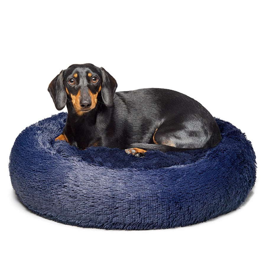Fur King "Aussie" Calming Dog Bed - Blue - 60 CM - Small