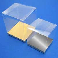 10 Pack of 10cm Square Cube PVC Box - Product Showcase Clear Plastic Shop Display Storage Packaging Box