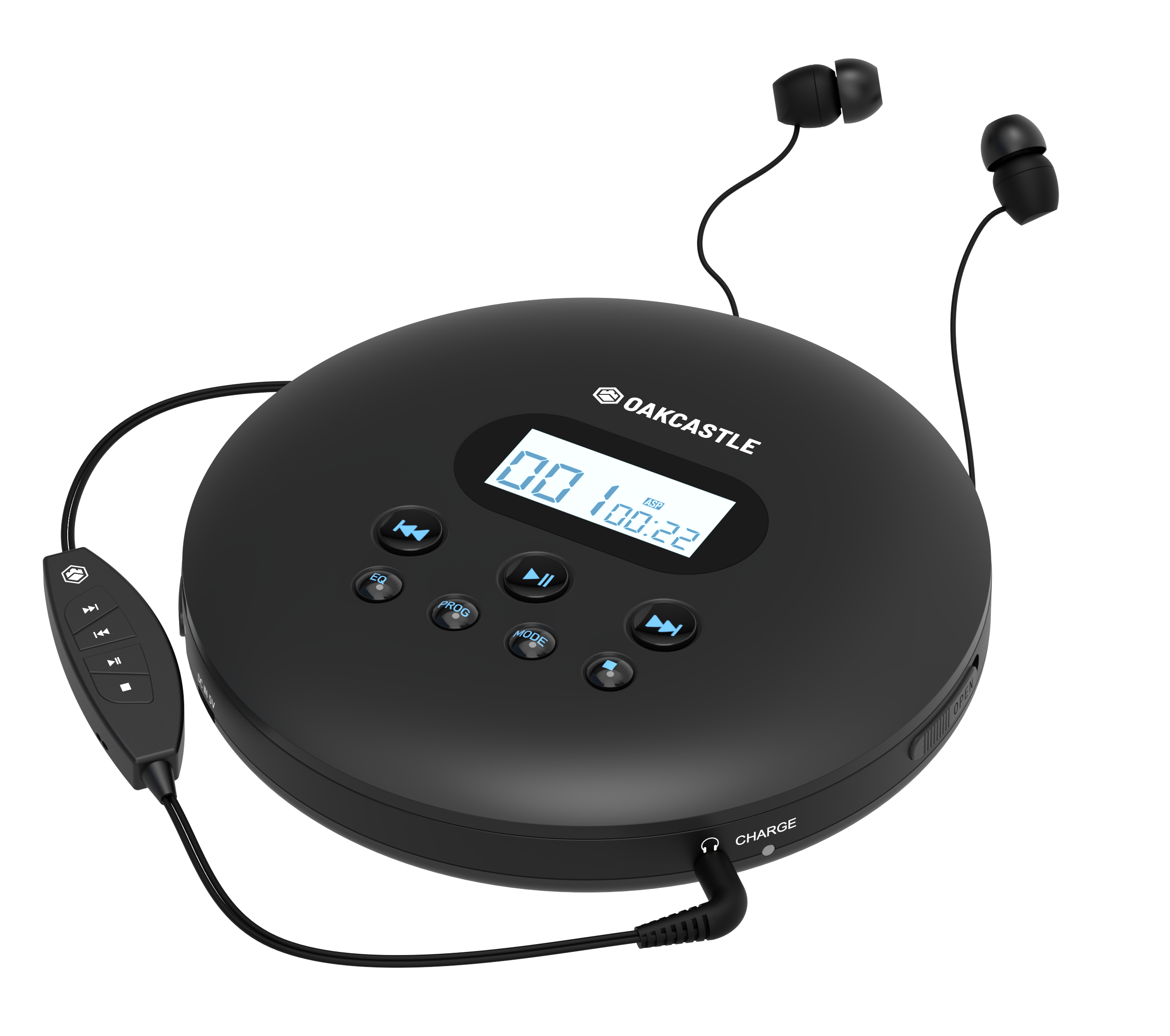 Majority Oakcastle CD100 Bluetooth Portable CD Player - Black