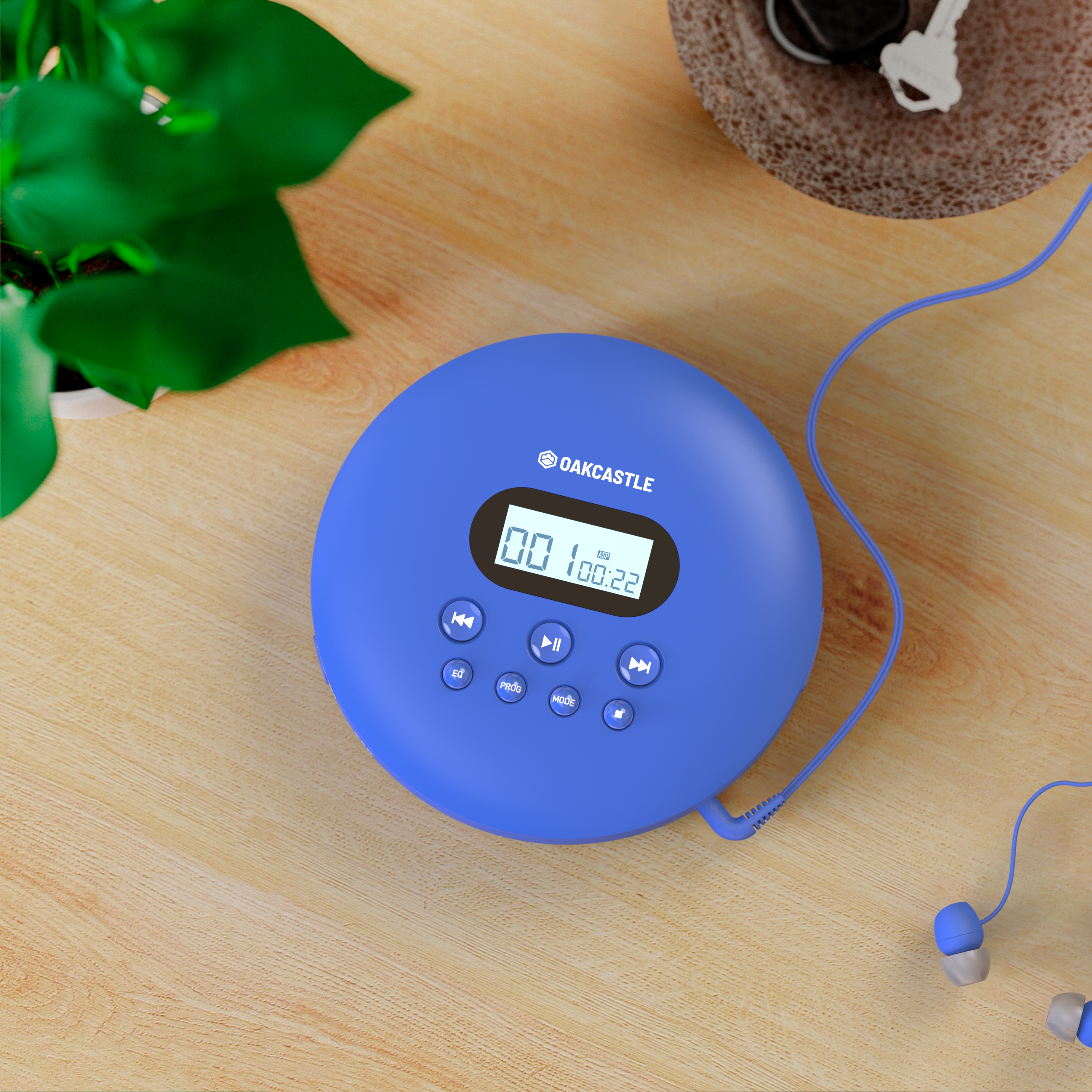 Majority Oakcastle CD100 Bluetooth Portable CD Player - Blue