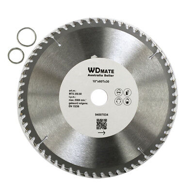 250mm 60TSaw Blade Wood Circular Cutting Disc TCT 1.8 10" 30/25.4/22 ATB Timber