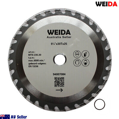 235mm Wood Circular Cutting Disc Saw Blade9-1/4” 30T Bore 25/22.23mm 2.2mm K