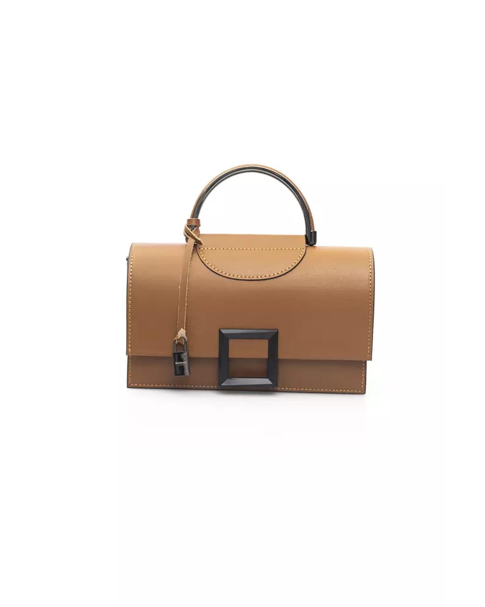 Flap Closure Leather Shoulder Bag with Internal Compartments One Size Women