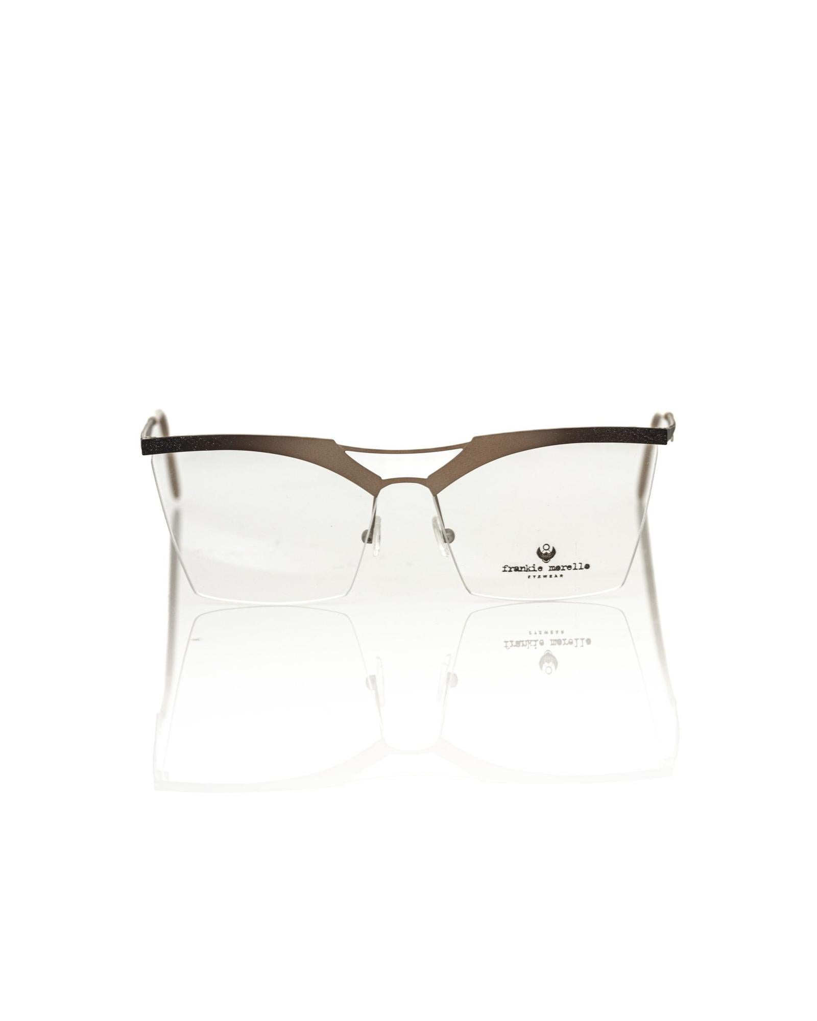 Gold Glitter Metal Clubmaster Eyeglasses One Size Women