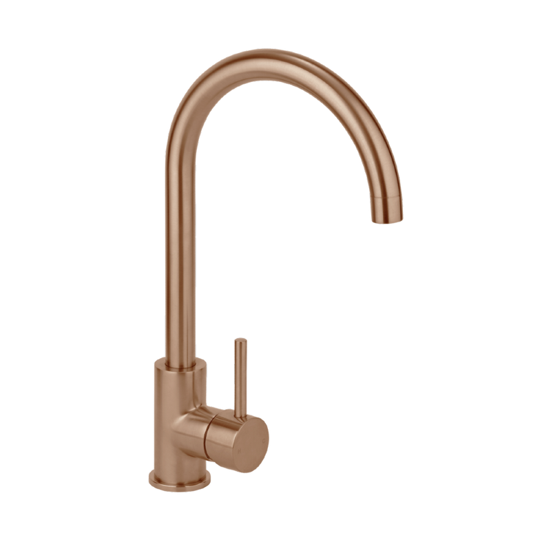 2023 Matte black goose neck gunmetal Brushed gold burnished copper stainless steel kitchen mixer