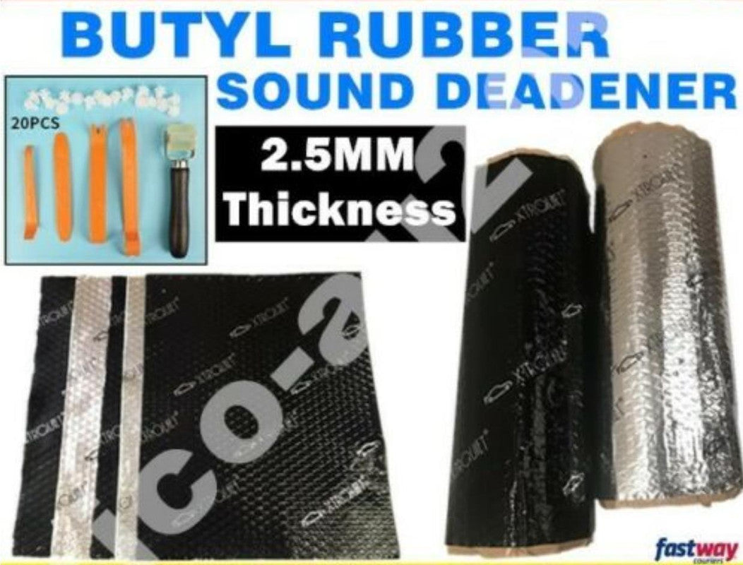 20% THICKER 2M - 8M Butyl Sound Deadener Roll Sound Proofing vs dynamat pingjing