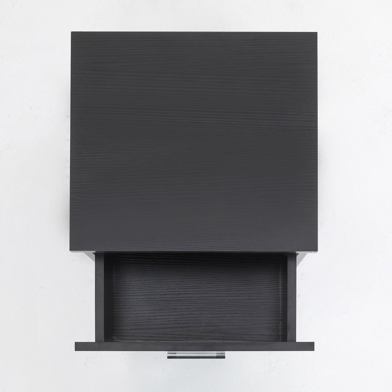 Bedside Table Side Storage Cabinet Nightstand Bedroom 1 Drawer 1 Shelf ELLA - BLACK