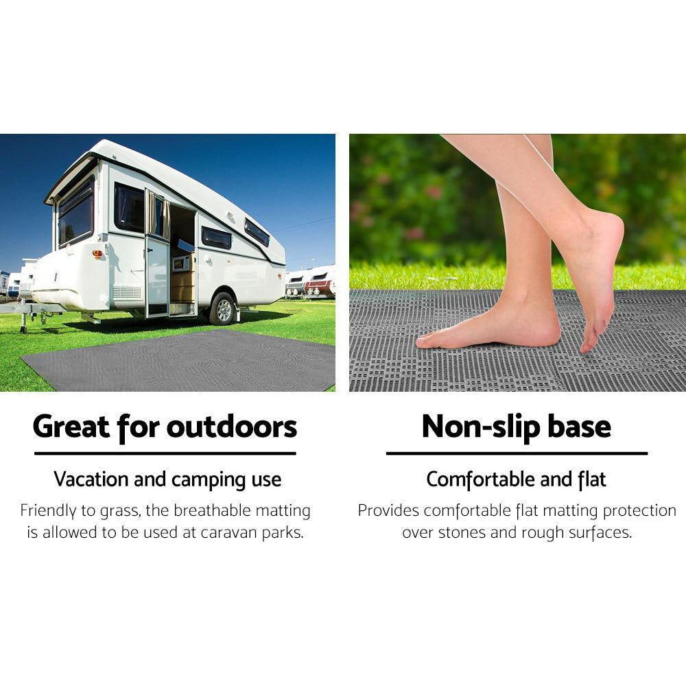 Weisshorn 4M X 2.5M Annex Matting 600 GSM Floor Mats Mesh Caravan Parks Annexes