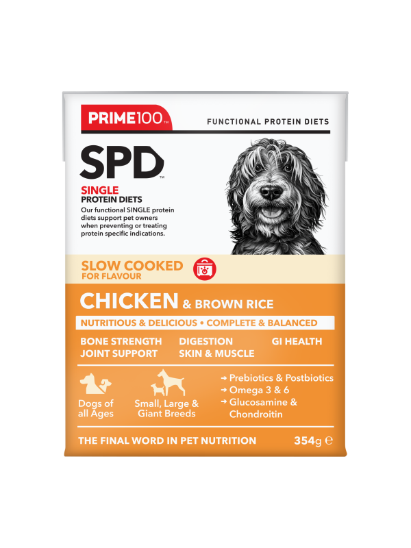 Prime100 - SPD Slow Cooked Chicken & Brown Rice - TRAY OF 12