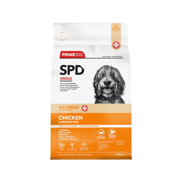 Prime100 - SPD Air Dried - Chicken & Brown Rice - 600g