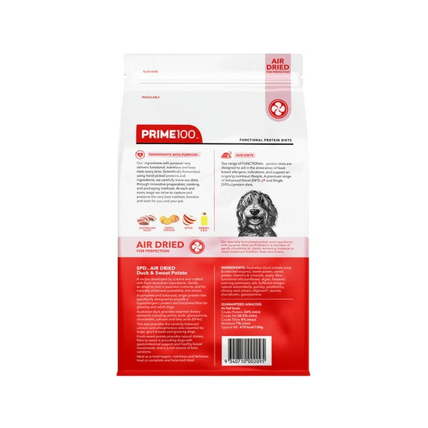 Prime100 - SPD Air Dried Duck & Sweet Potato - 600g