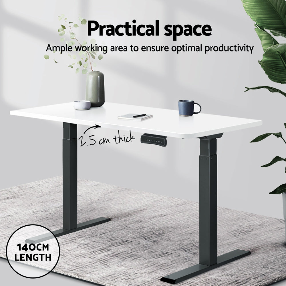 Artiss Standing Desk Desktop Motorised Electric Sit Stand Table White