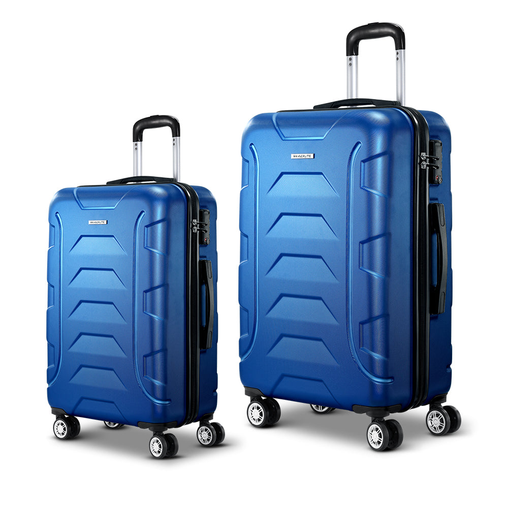 Wanderlite 2pc 24" 28" Luggage Suitcase Travel Hardcase Trolley TSA Lock