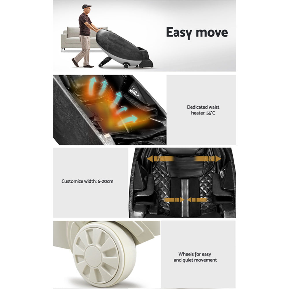 Livemor Massage Chair Electric Recliner Zero Gravity Massage Chair Deluxe Black