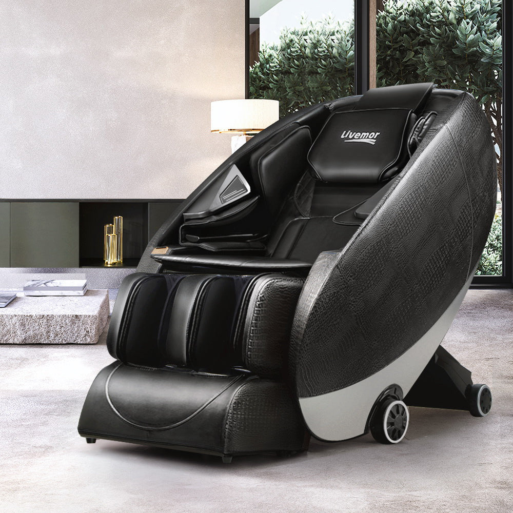 Livemor Massage Chair Electric Recliner Zero Gravity Massage Chair Deluxe Black