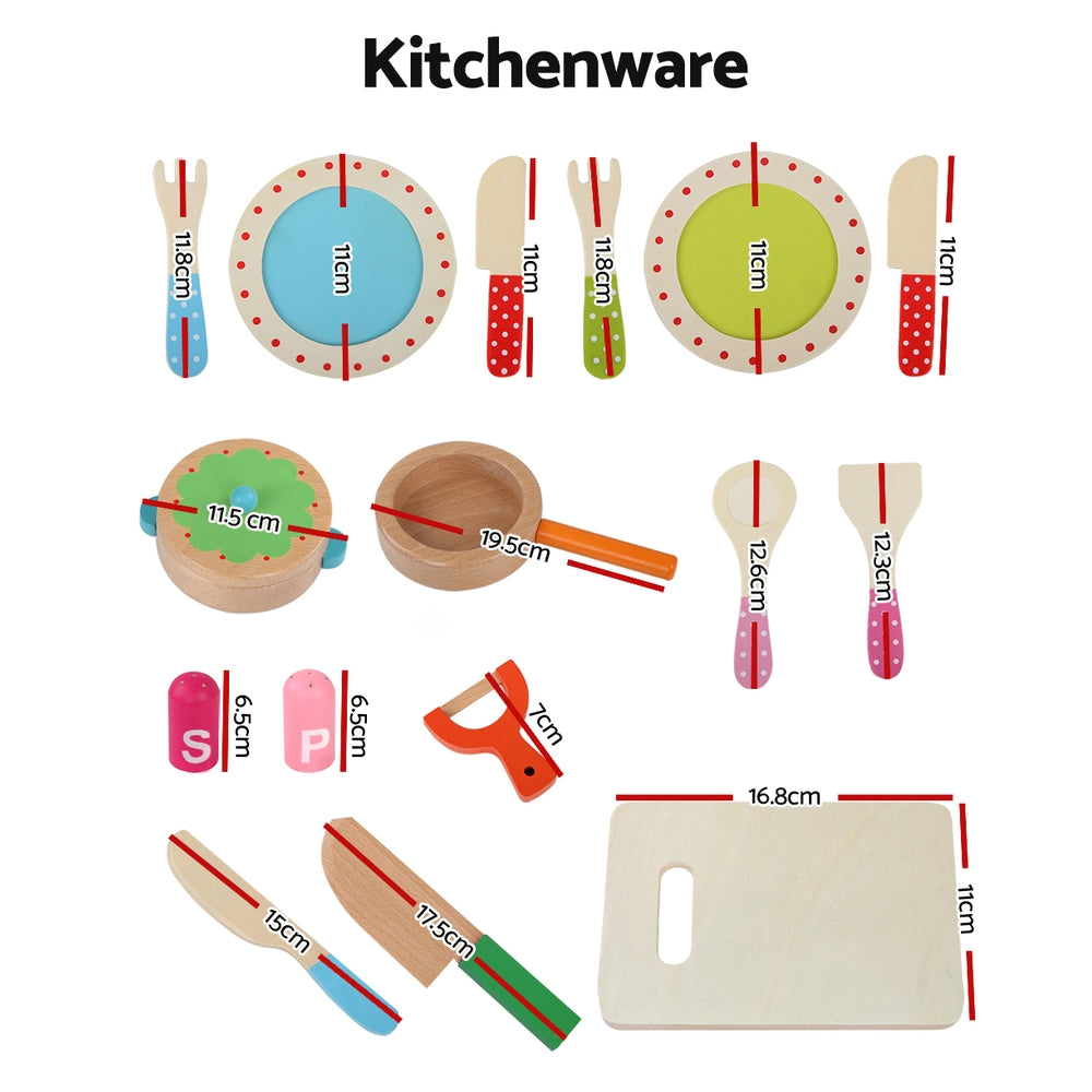 Keezi Kids Kitchen Set Pretend Play Wooden