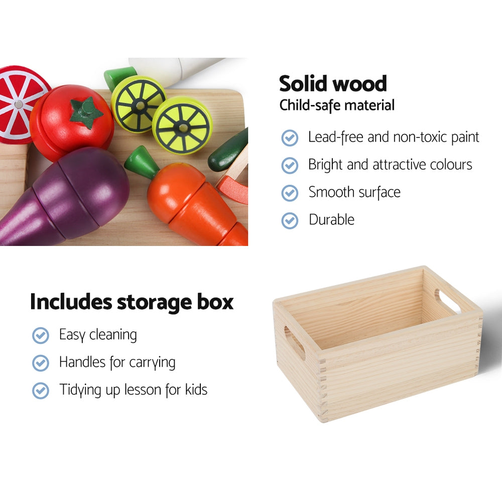 Keezi Kids Kitchen Set Pretend Play Wooden