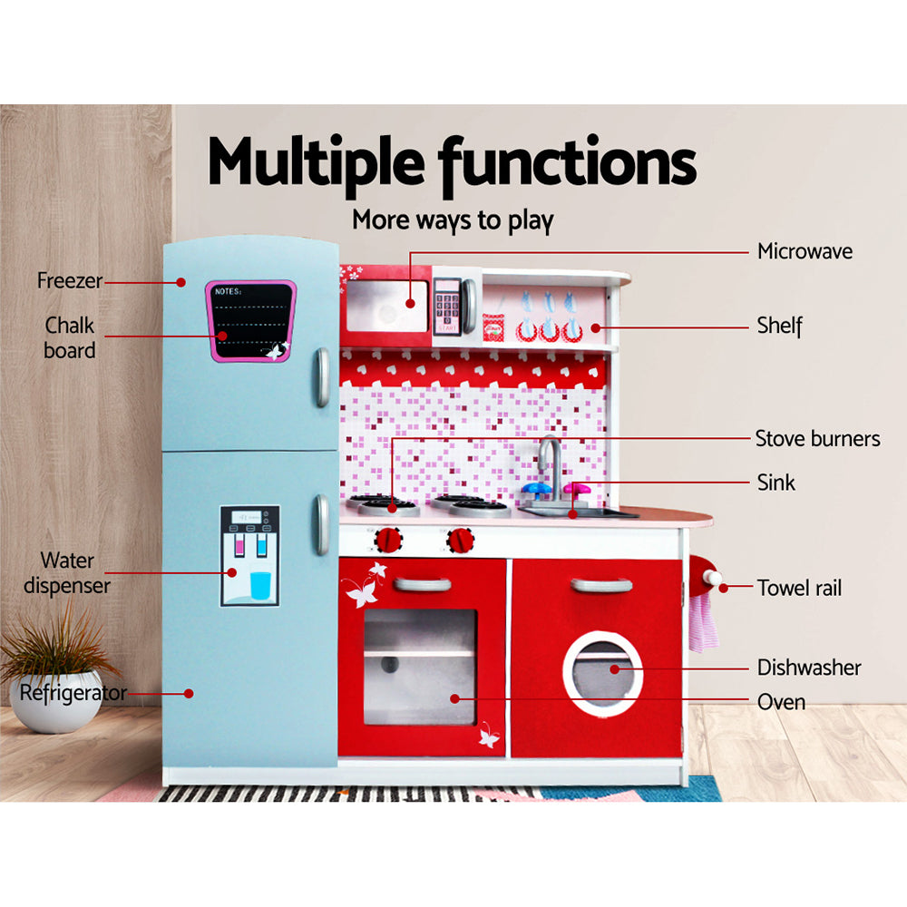 Keezi Kids Kitchen Set Pretend Play Wooden