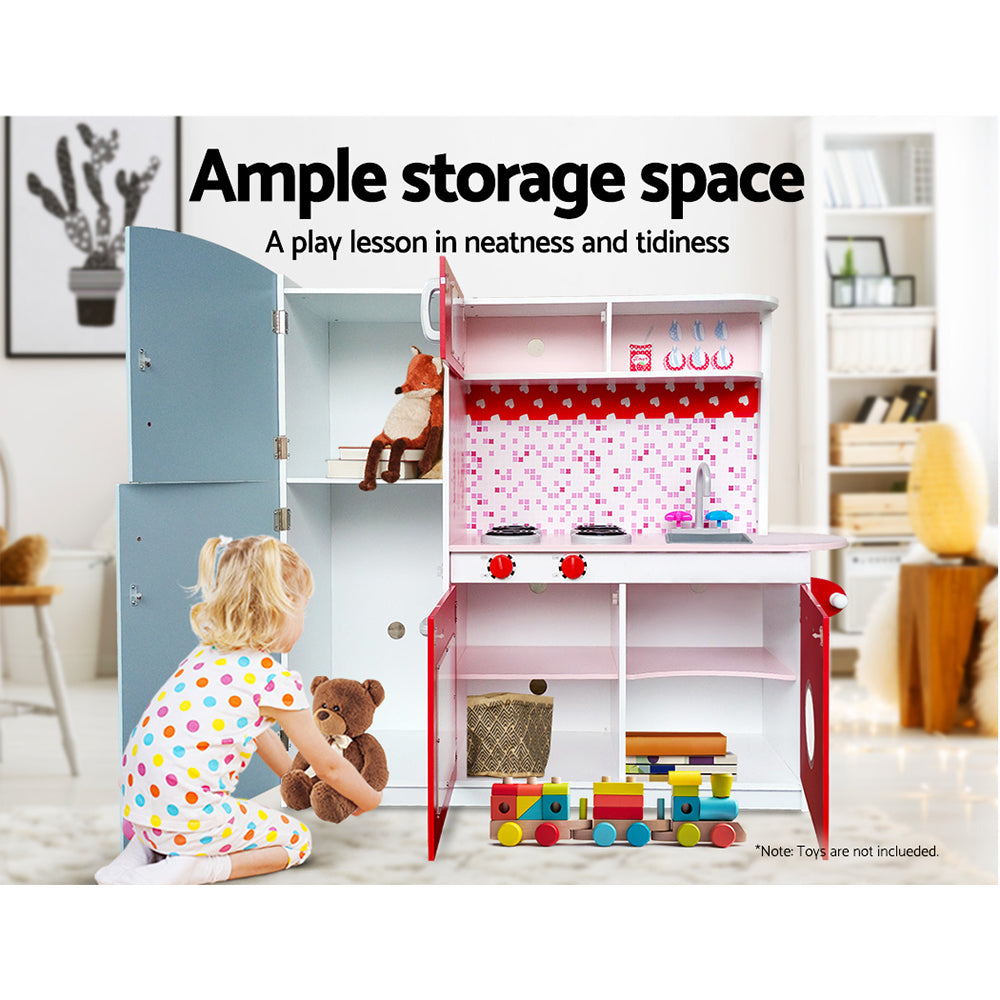 Keezi Kids Kitchen Set Pretend Play Wooden