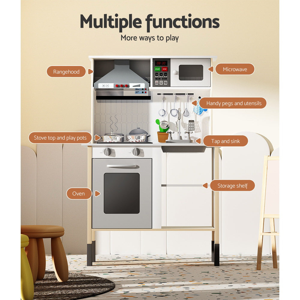 Keezi Kids Kitchen Set Pretend Play Wooden
