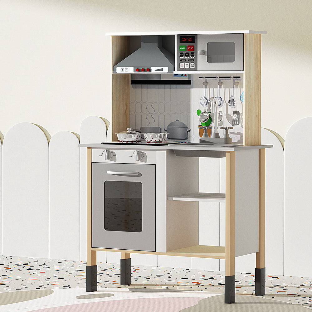 Keezi Kids Kitchen Set Pretend Play Wooden