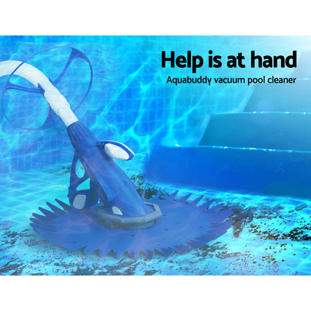 Aquabuddy Pool Cleaner Swimming Automatic Floor Climb Wall Pool Vacuum 10M Hose
