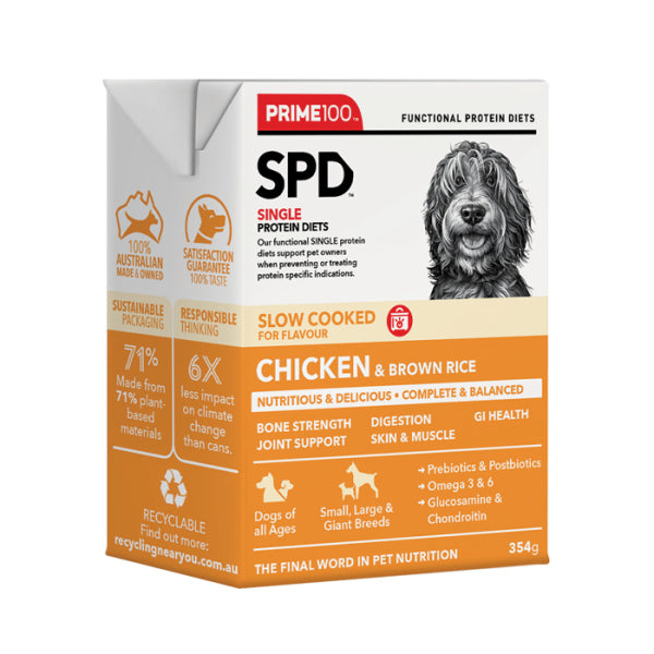 Prime100 - SPD Slow Cooked Chicken & Brown Rice - TRAY OF 12