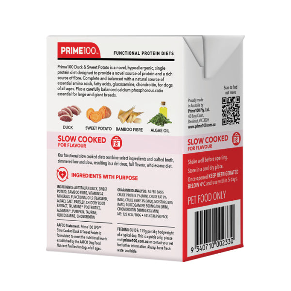 Prime100 - SPD Slow Cooked Duck & Sweet Potato - TRAY OF 12
