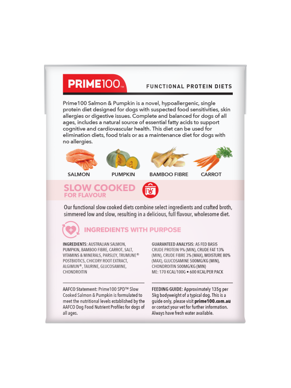 Prime100 - SPD Slow Cooked Salmon & Pumpkin - TRAY OF 12