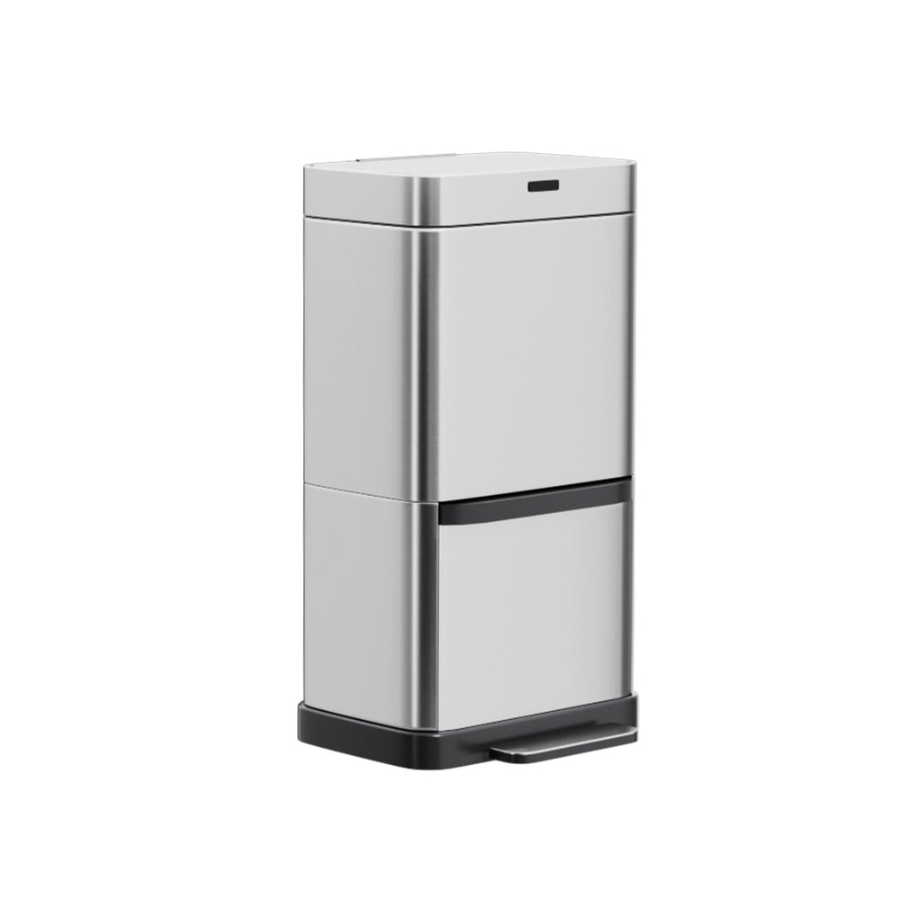 Devanti 70L Motion Sensor Bin Pedal Bins Stainless Steel Rubbish Auto Trash Can
