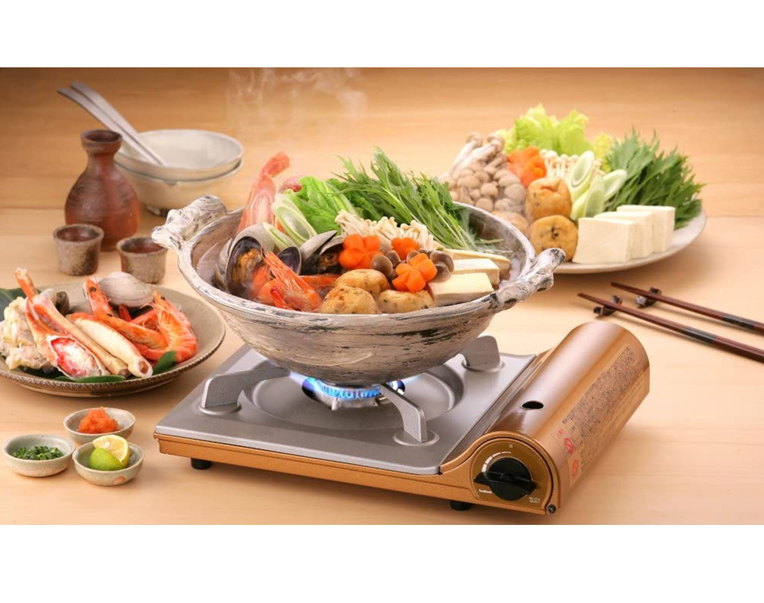 Iwatani Desktop Slim Cassette Stove Made In Japan (Gold)