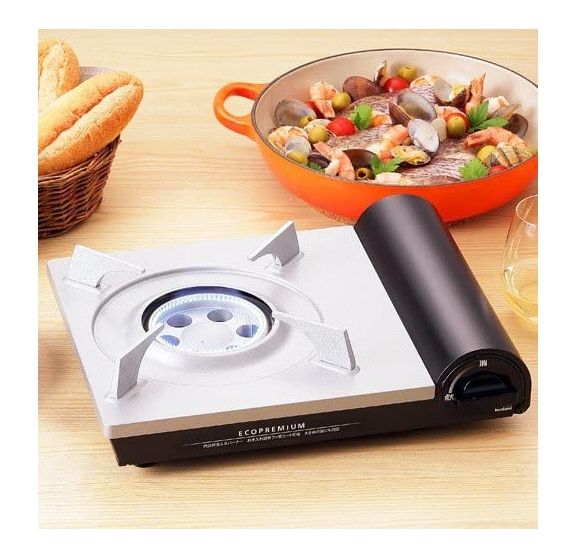 Iwatani Desktop Ultra-thin Cassette Stove (Black Large Size Base)