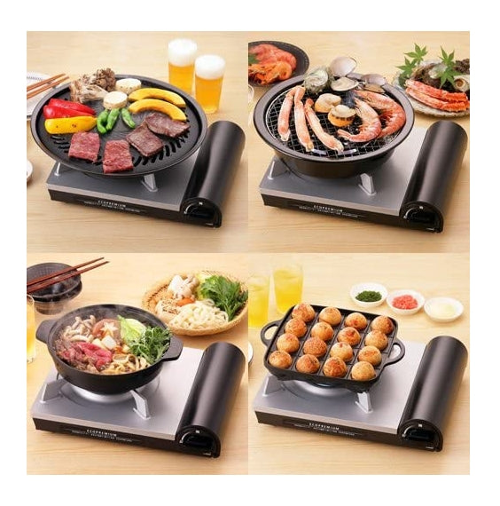 Iwatani Desktop Ultra-thin Cassette Stove (Black Large Size Base)