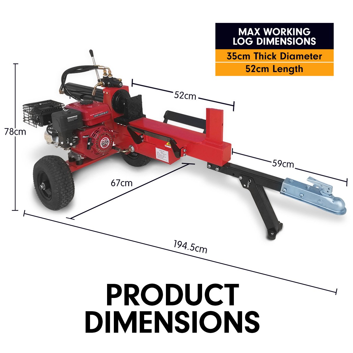 Yukon 20 Ton Unleaded Petrol Log Splitter