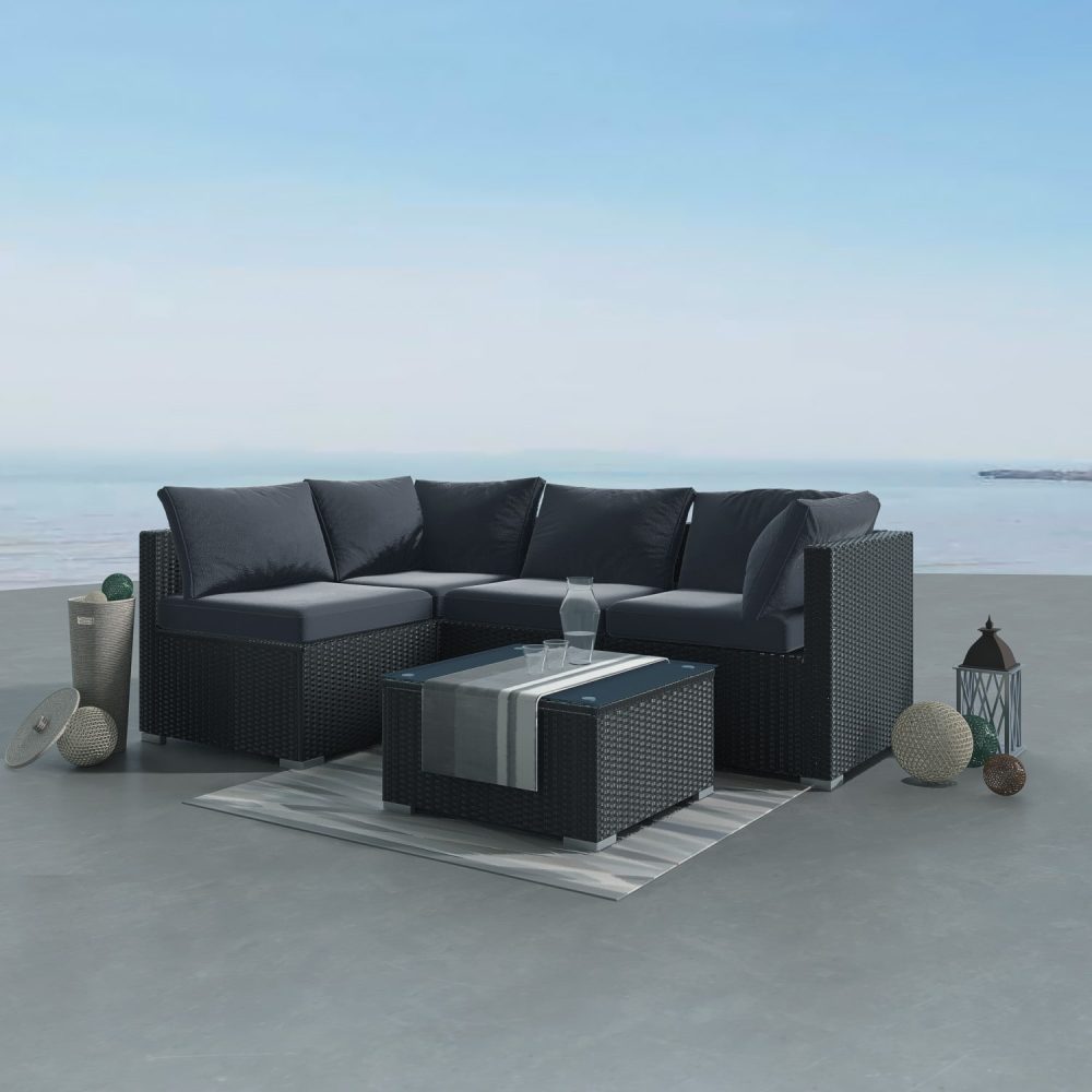 Outdoor Modular Lounge Sofa Bondi - Black