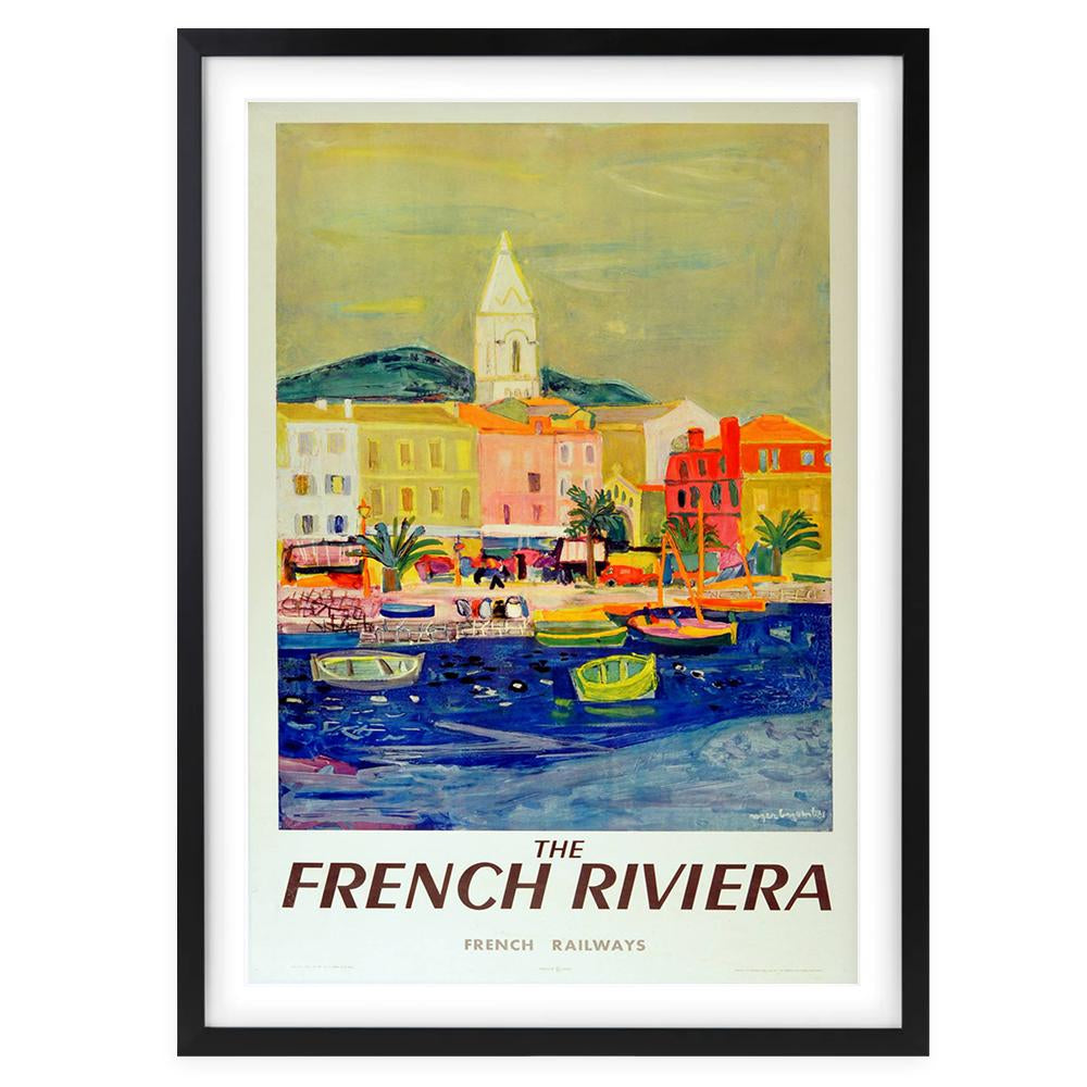 Wall Art's French Riviera Large 105cm x 81cm Framed A1 Art Print