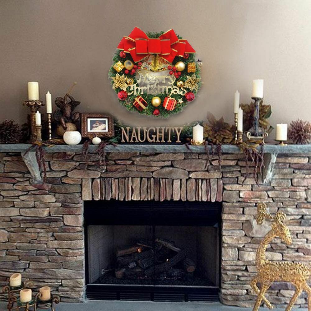 Christmas Wreath Door Garland Decoration Front Door Hanging Flowers Tree D��cor(J1-2)