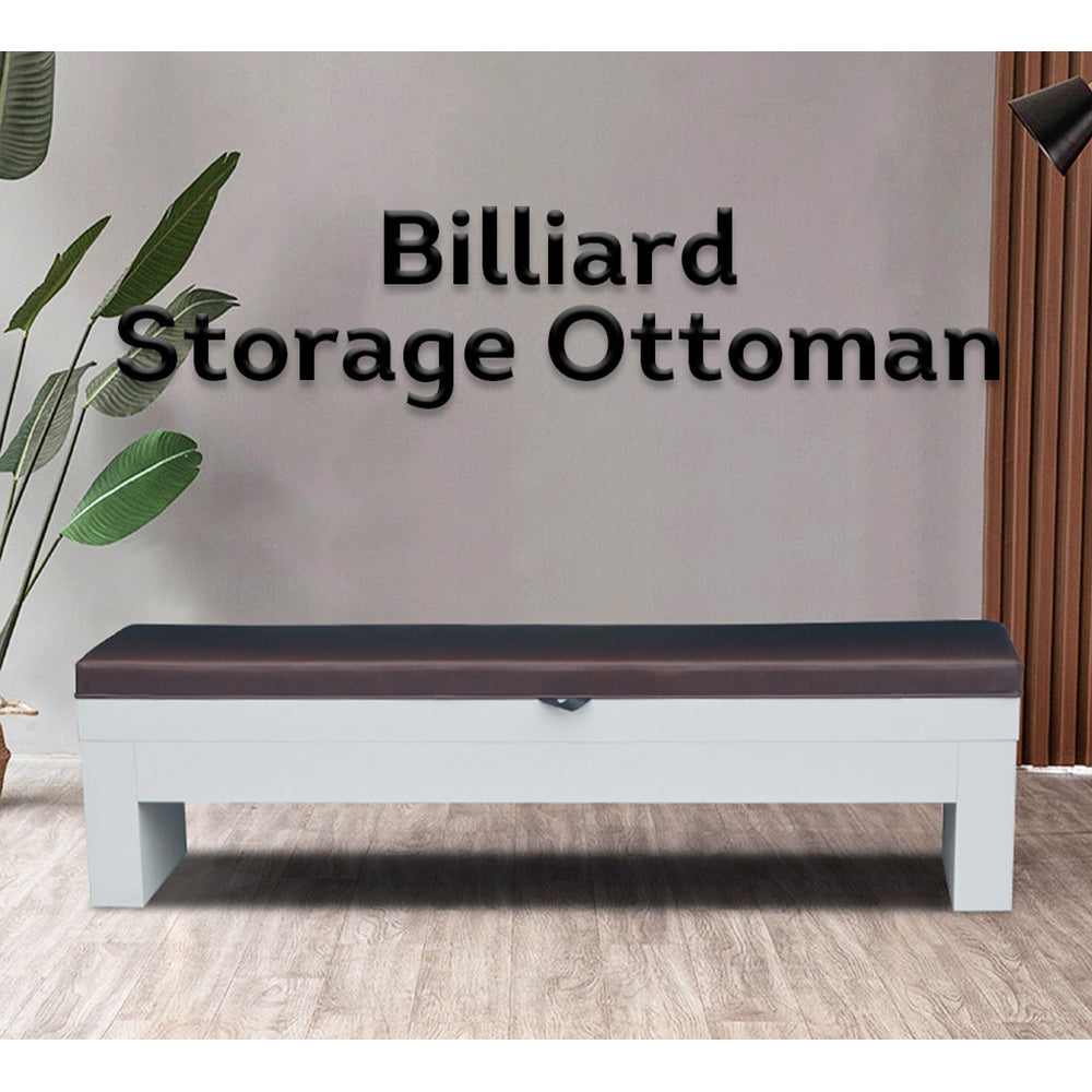 2 x 003 Storage Bench For Dining Pool Table - White Color