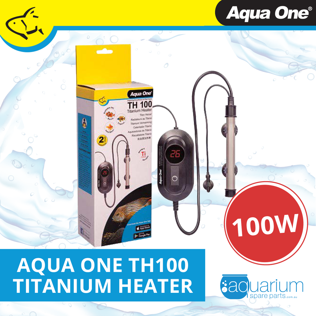 Aqua One TH 100 Titanium Heater 100W