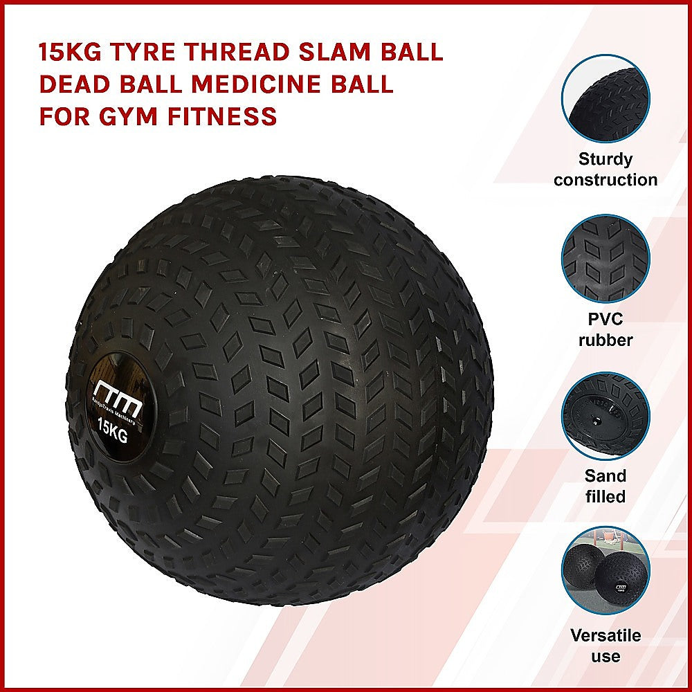 15kg Tyre Thread Slam Ball Dead Ball Medicine Ball for Gym Fitness