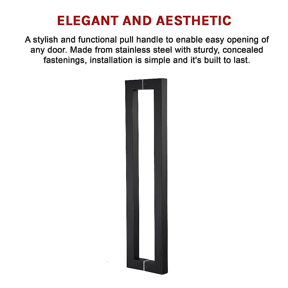Entrance Door Pull Handle Matte Black 1200mm