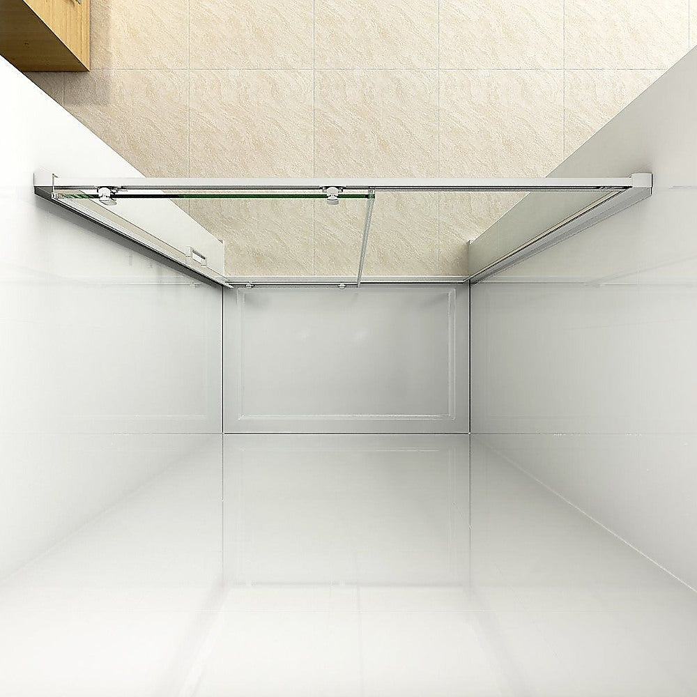 Adjustable 800-900mm Wall to Wall Sliding Door Glass Shower Screen in Chrome